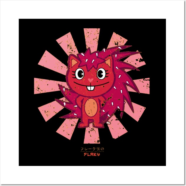 Flaky Retro Japanese Happy Tree Friends Wall Art by squids_art